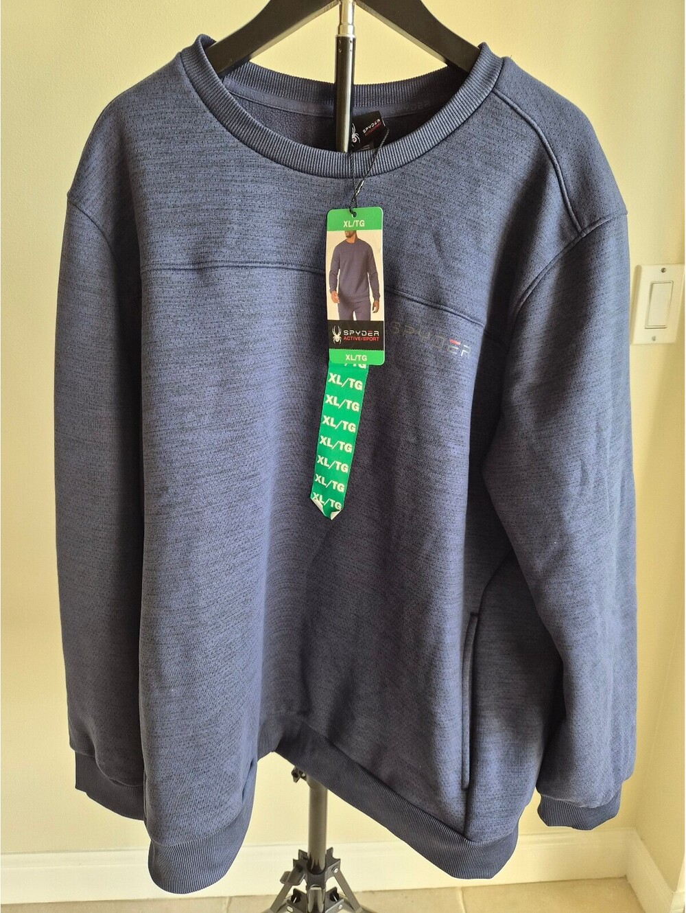 Spyder Active/Sport Men's Navy Blue Crewneck Sweatshirt XL 0303